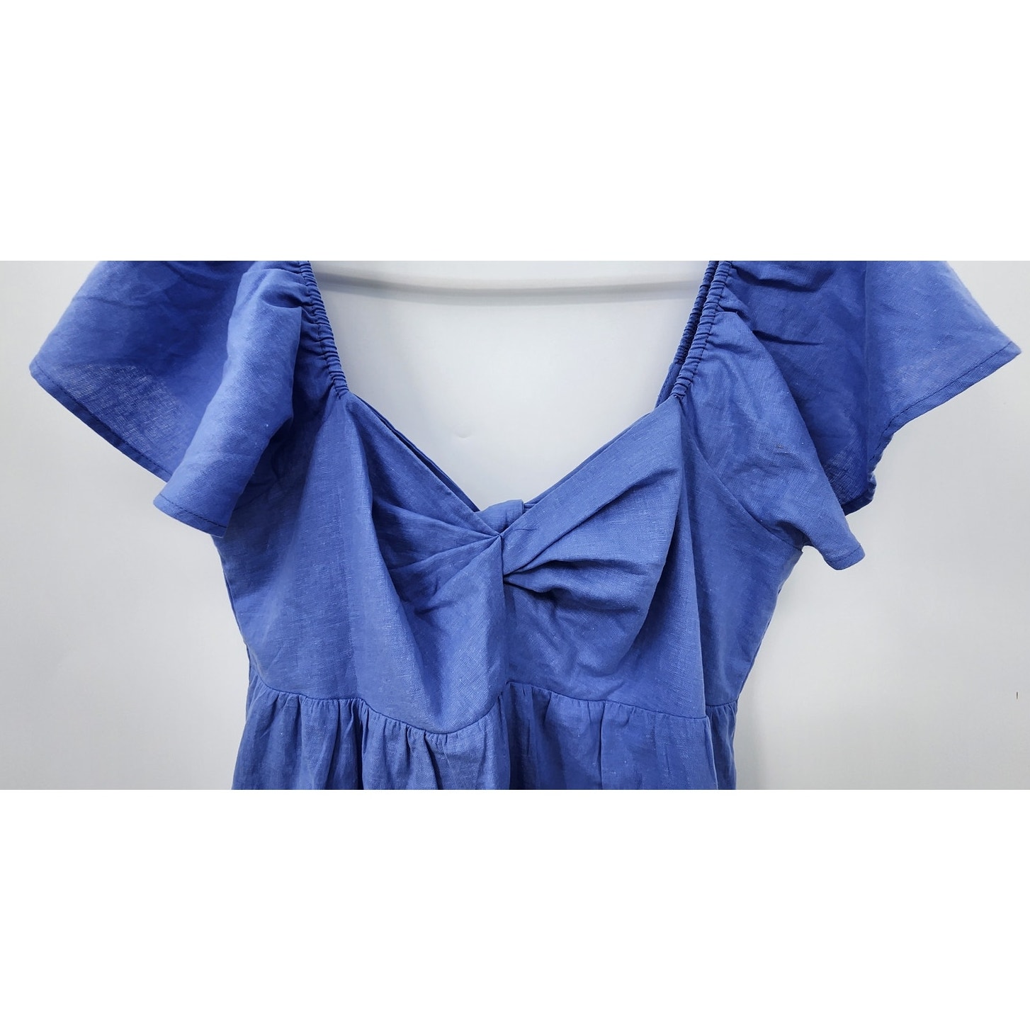 New Nwt La Relaxed Young Sundress Cotton Linen Blend Bluebell Dress Large — image 5 of 8